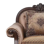 Fauteuil d'appoint en tissu expresso avec oreiller, 1 place
