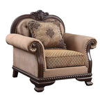 Fauteuil d'appoint en tissu expresso avec oreiller, 1 place