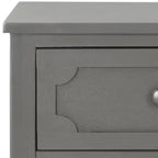 Commode de chevet à 3 tiroirs gris/blanc, 1 personne
