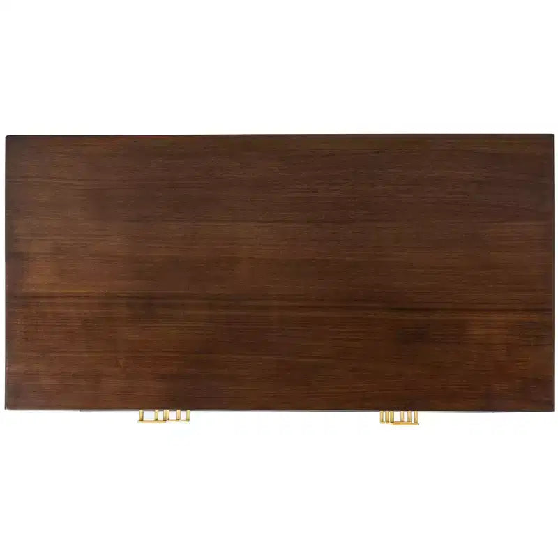 Commode 3 tiroirs Naturel/Noyer/Noyer foncé/Blanc délavé et doré