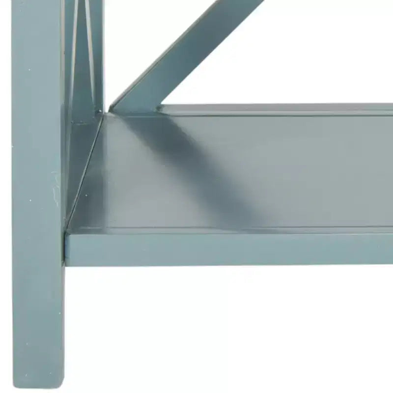 Bibliothèque ouverte à 2 étagères – Vert avocat / Vert poudré / Gris / Chêne / Bleu sarcelle / Crème vintage