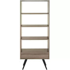 Terrence Etagere - FOX4277 - Light Brown/Black - Safavieh Couture