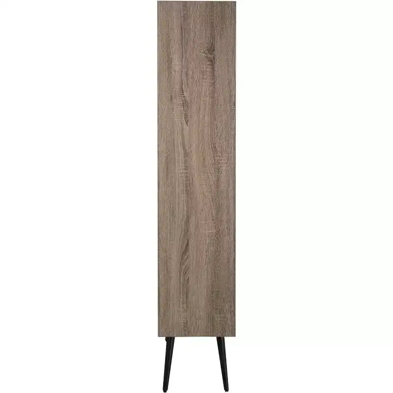 Étagère à 5 niveaux avec tiroir en fer brun clair/noir, simple