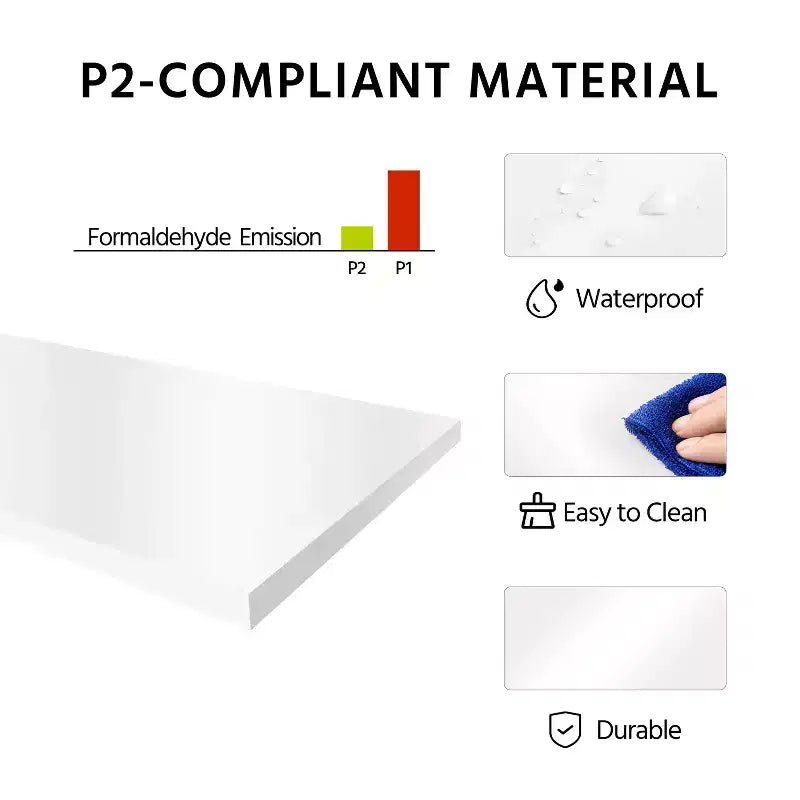 Table d'appoint étroite blanche à 3 niveaux avec étagères de rangement, 1 pièce