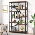 Lantine 5 Tier Bookshelf with 9-Open Storage Shelf