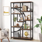 Lantine 5 Tier Bookshelf with 9-Open Storage Shelf