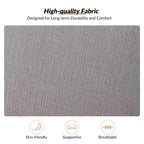 Fauteuil rembourré de style Ferme avec accoudoirs – Bleu / Gris / Ivoire / Lin / Étain, 1 place