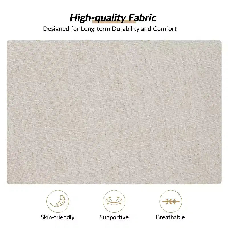 Fauteuil rembourré de style Ferme avec accoudoirs – Bleu / Gris / Ivoire / Lin / Étain, 1 place