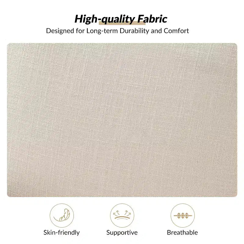Fauteuil rembourré de style Ferme avec accoudoirs – Bleu / Gris / Ivoire / Lin / Étain, 1 place