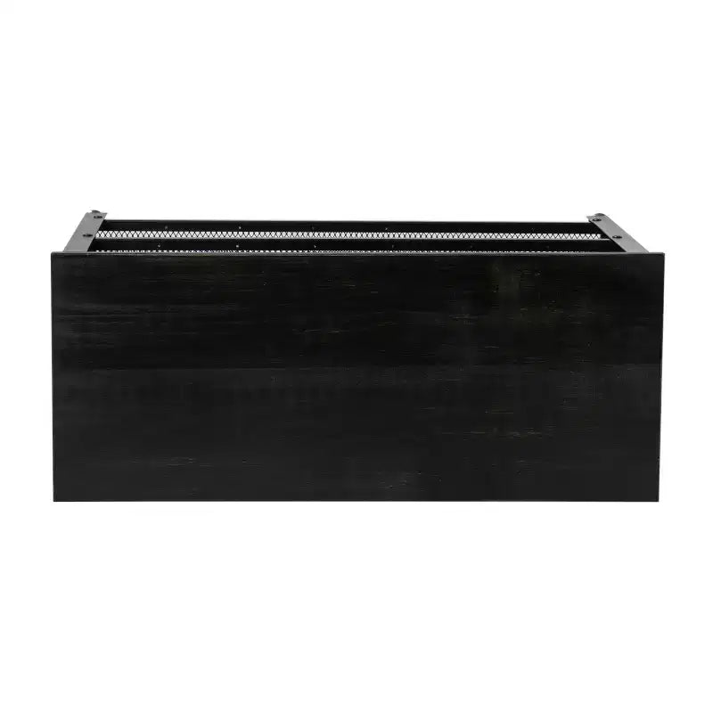 Banc de rangement à 3 niveaux avec étagères en treillis métallique – une place – Noir délavé/Brun rustique/Brun vieilli