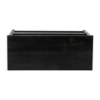 Banc de rangement à 3 niveaux avec étagères en treillis métallique – une place – Noir délavé/Brun rustique/Brun vieilli