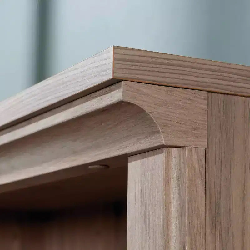 Étagère verticale à 5 tablettes, chêne Glacier / chêne Laurel / érable Pacifique, assemblage par une personne