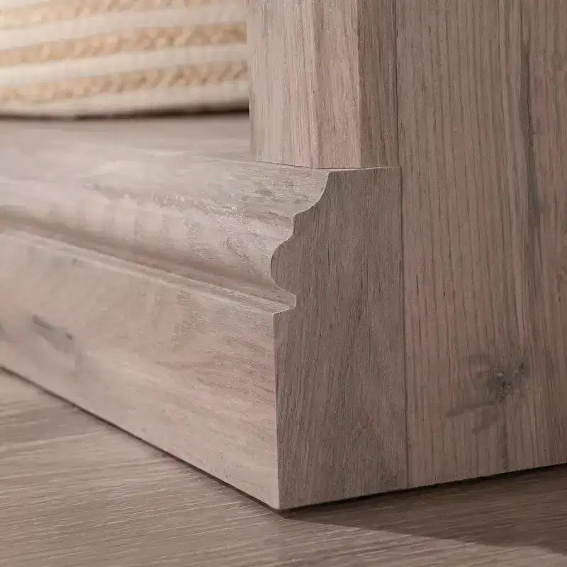 Étagère verticale à 5 tablettes, chêne Glacier / chêne Laurel / érable Pacifique, assemblage par une personne