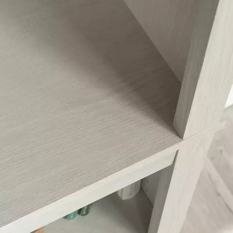 Étagère verticale à 5 tablettes, chêne Glacier / chêne Laurel / érable Pacifique, assemblage par une personne