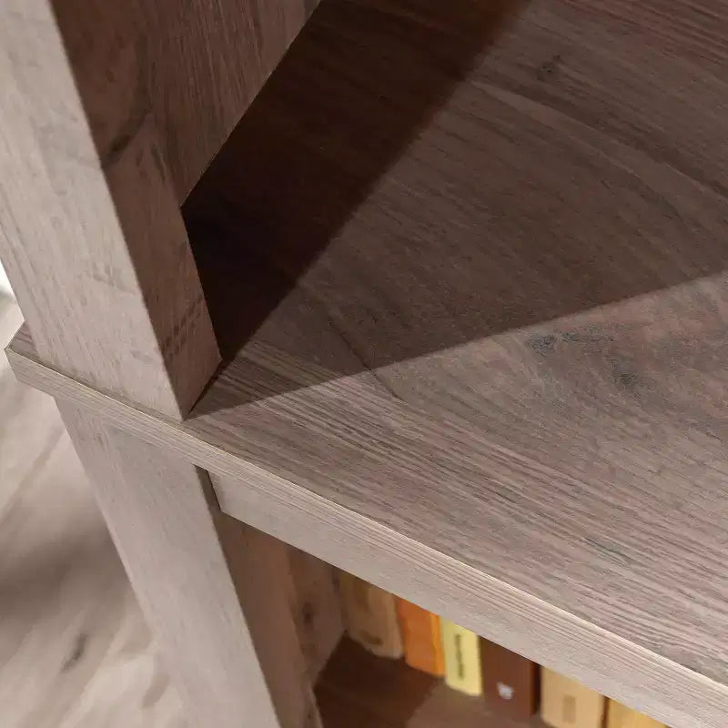 Étagère verticale à 5 tablettes, chêne Glacier / chêne Laurel / érable Pacifique, assemblage par une personne