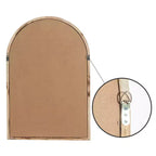Miroir mural à cadre en bois cintré marron/blanc, 38"H x 26"W, Unitaire