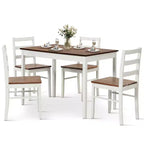 Ensemble de salle à manger 5 pièces, café/gris/naturel, 4 places assises