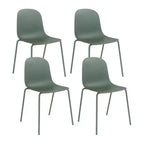 Chaise de salle à manger en polypropylène vert aloe/bleu baie/rose poudré, 1 place