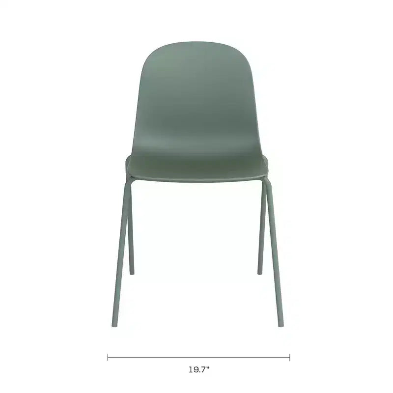 Chaise de salle à manger en polypropylène vert aloe/bleu baie/rose poudré, 1 place