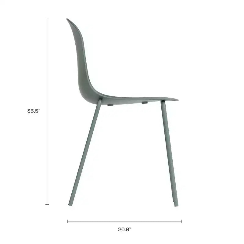 Chaise de salle à manger en polypropylène vert aloe/bleu baie/rose poudré, 1 place