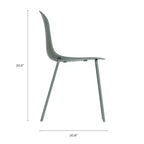 Chaise de salle à manger en polypropylène vert aloe/bleu baie/rose poudré, 1 place