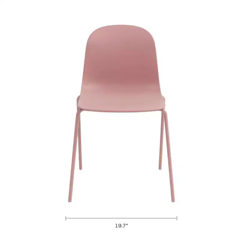 Chaise de salle à manger en polypropylène vert aloe/bleu baie/rose poudré, 1 place