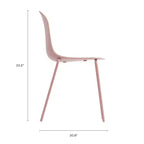 Chaise de salle à manger en polypropylène vert aloe/bleu baie/rose poudré, 1 place