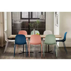 Chaise de salle à manger en polypropylène vert aloe/bleu baie/rose poudré, 1 place
