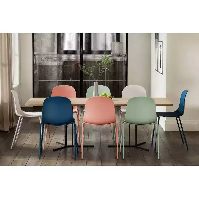 Chaise de salle à manger en polypropylène vert aloe/bleu baie/rose poudré, 1 place