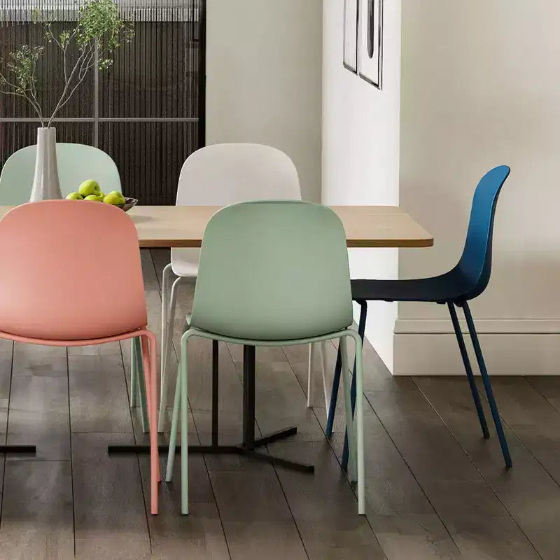 Chaise de salle à manger en polypropylène vert aloe/bleu baie/rose poudré, 1 place